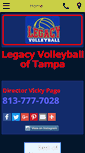 Mobile Screenshot of legacyvolleyball.net