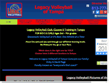 Tablet Screenshot of legacyvolleyball.net